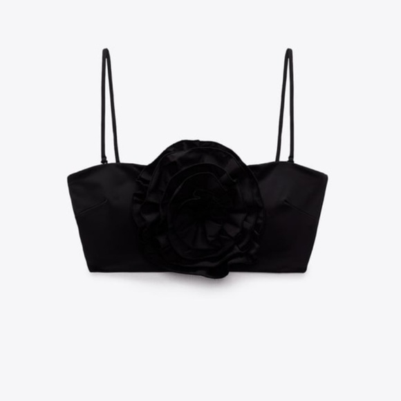 ZARA 2 Piece Bikini Top And Bottom Black - Picture 4 of 7